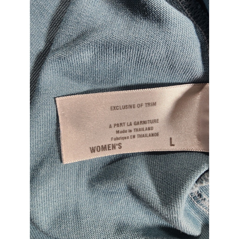 Patagonia Womens Large Blue Organic Cotton Blend Polo Long Sleeve V-Neck Shirt - Picture 7 of 8